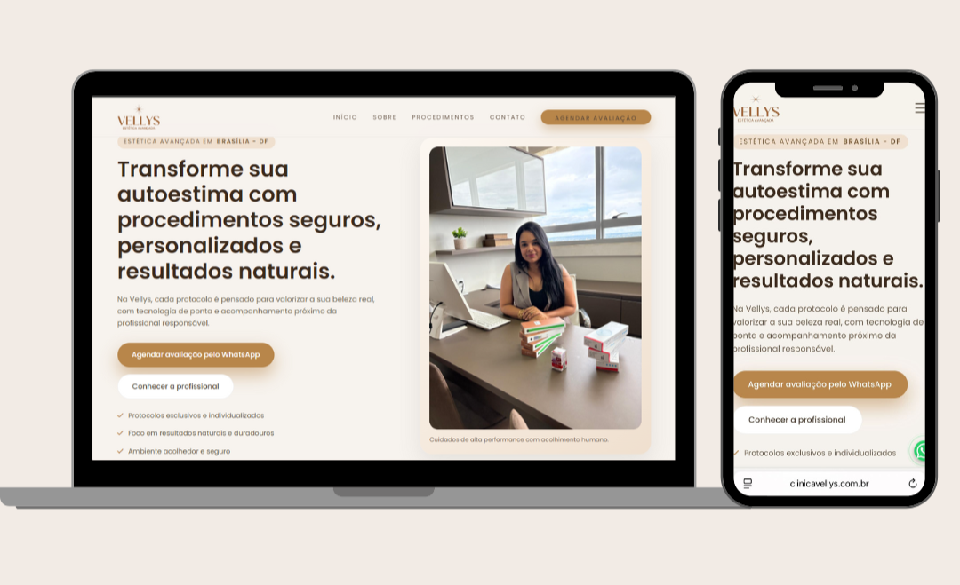 Site da Clínica Vellys